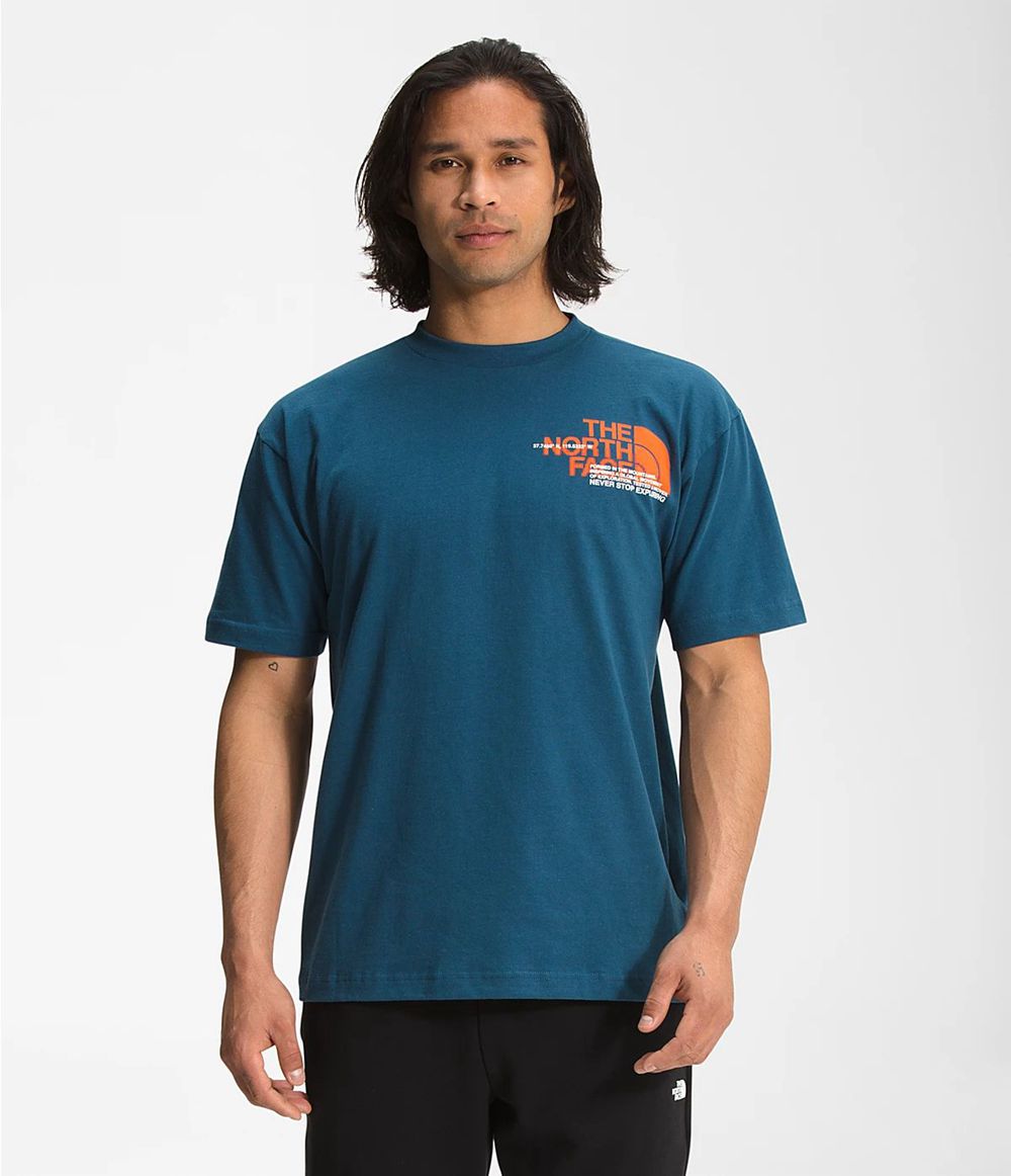 The North Face Coordinates Kurzer Ärmel T-Shirts Herren - Blau CH-357RHOG